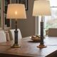 Lot de 2 lampes indus & curiosité – clystères étain