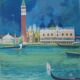 Paul Collomb : Le lagon de Venise, lithographie originale signée