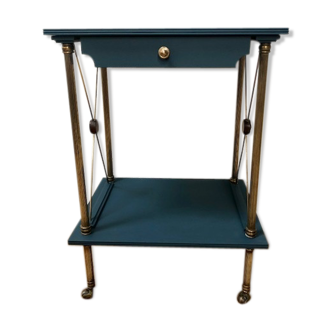 Painted wood and brass harness