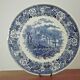 Vintage villiroy & boch burgenland serving plate in blue and white