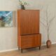 Walnut veneer wardrobe, 1960s