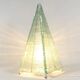 Sculptural pyramid table lamp, glass, France, 1970s.
