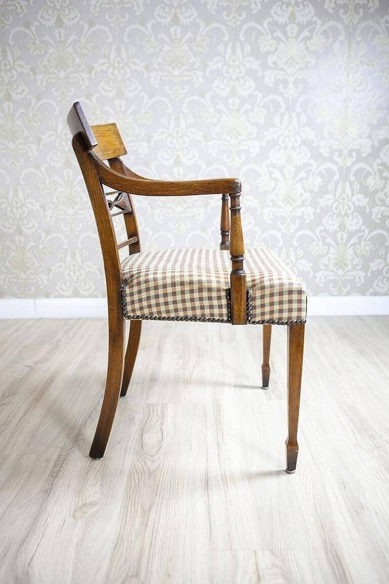 Vintage Oak Armchairs, 1940s, Set of 4