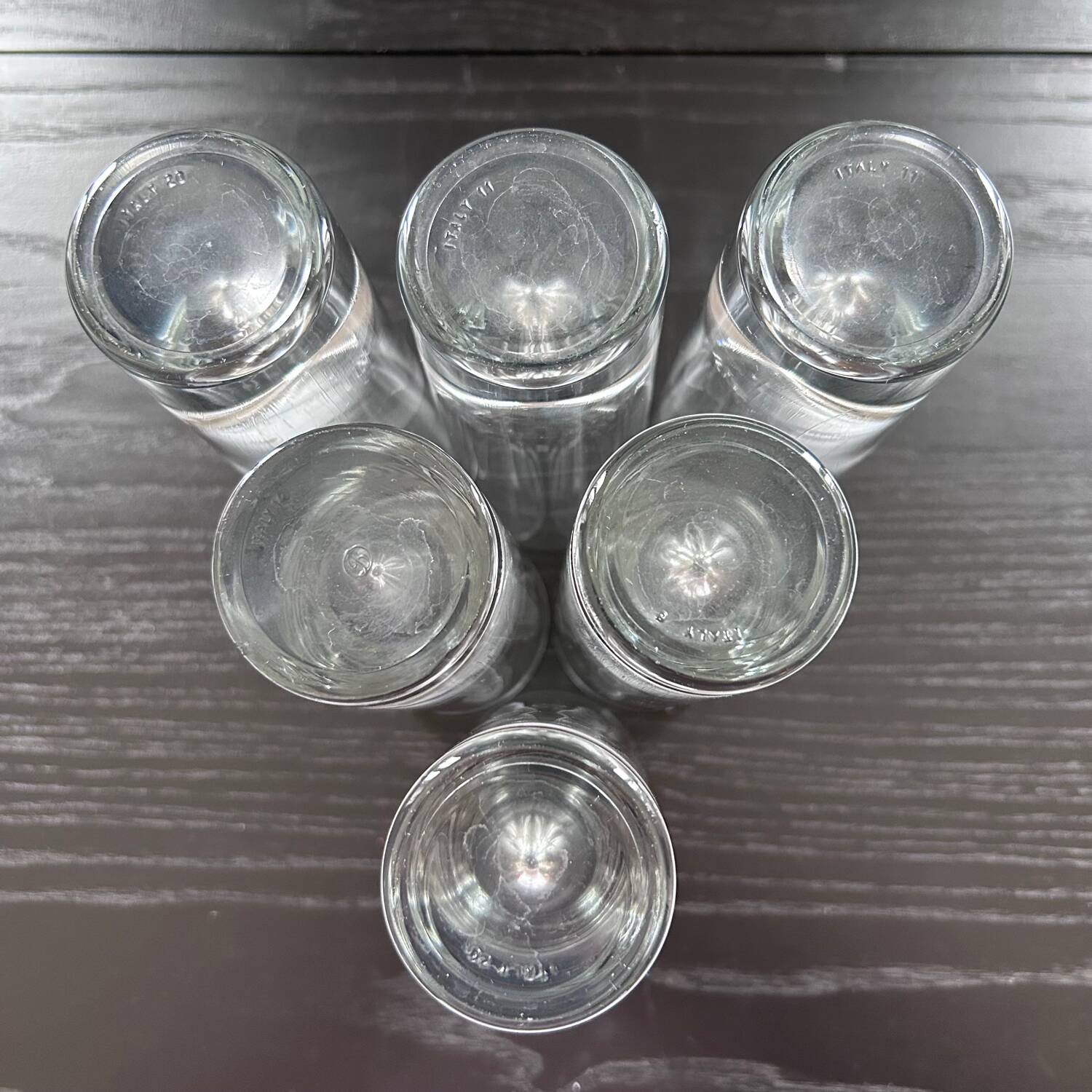 Set of 6 Habitat glasses, 1980