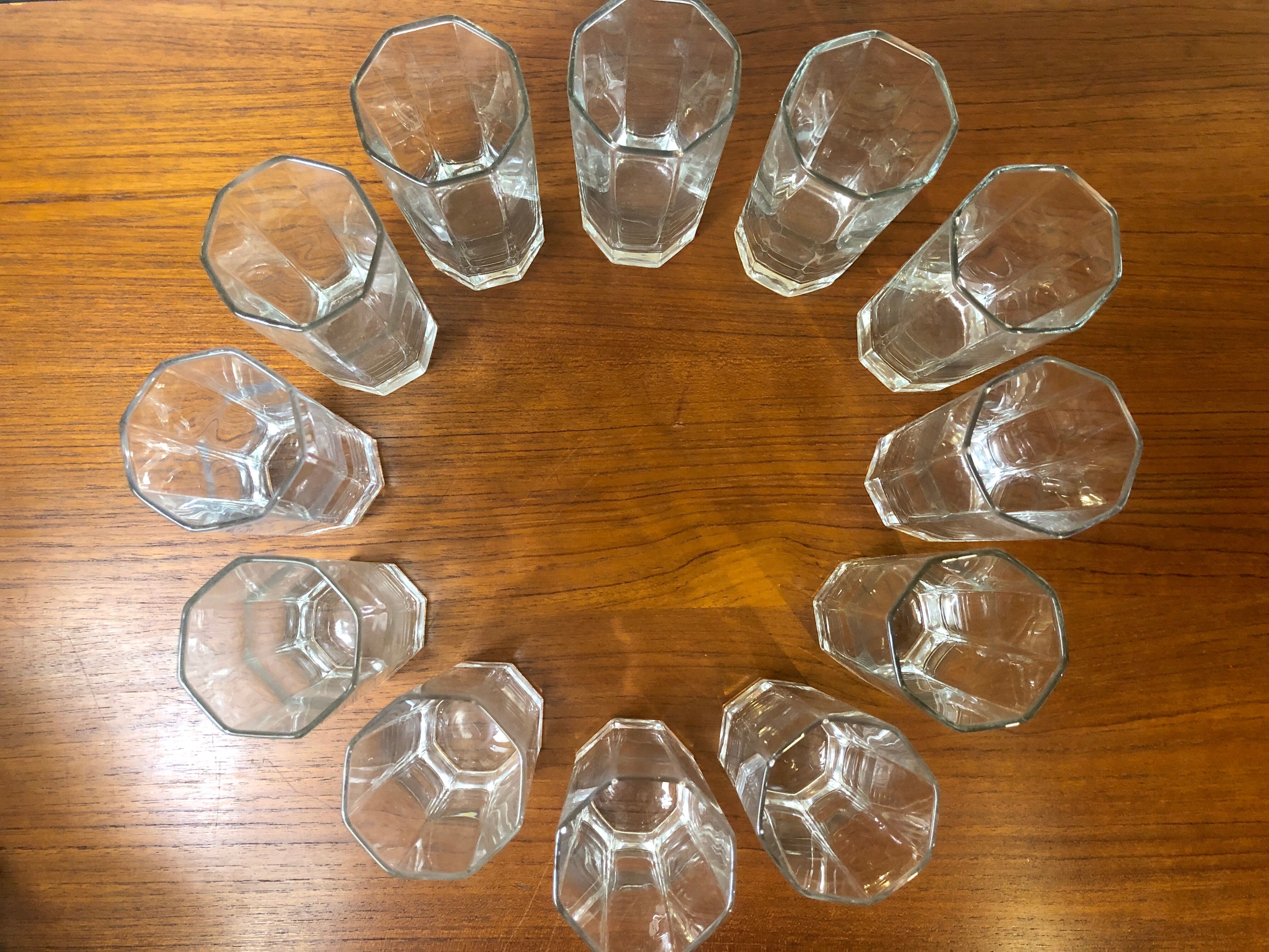 Glasses Aperitifs in transparent vintage glass Octime