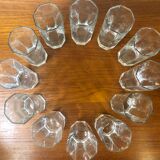 Glasses Aperitifs in transparent vintage glass Octime