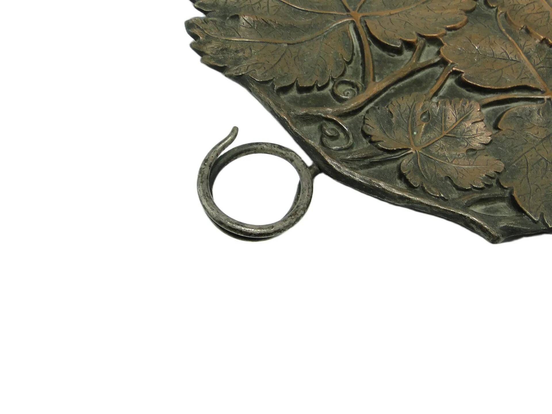 Art Nouveau platter, metal, Poland, 1950s.
