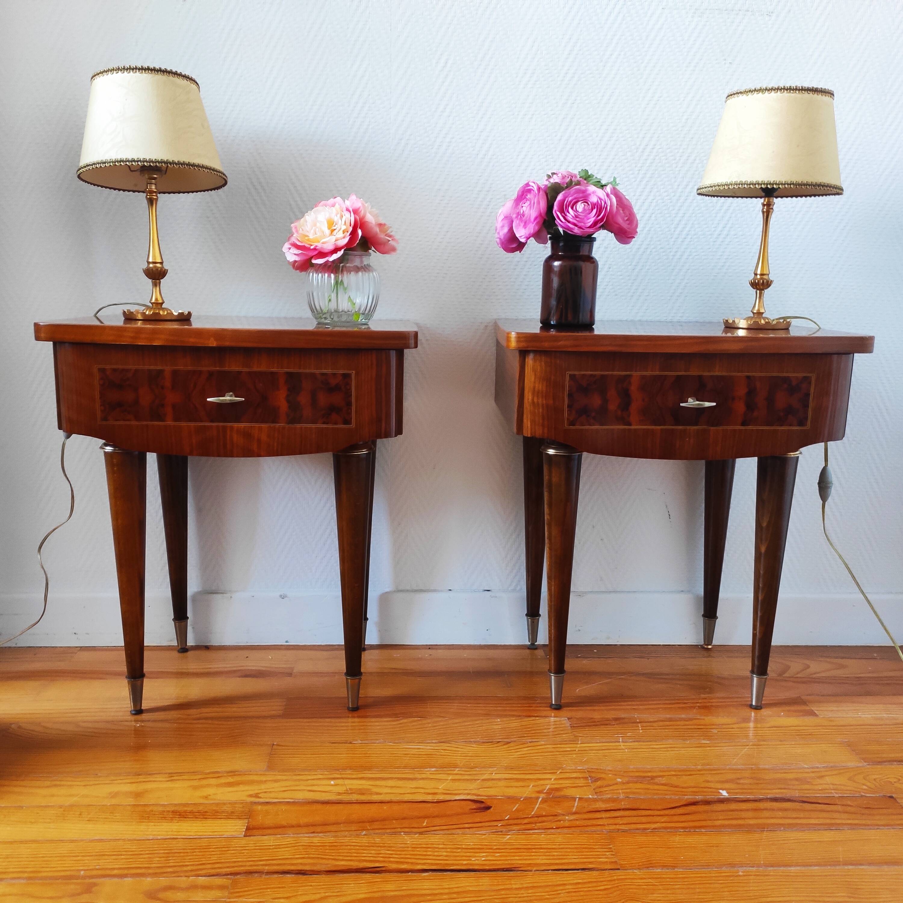 Pair of 1960 bedside tables