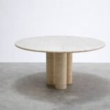 Round dining table in travertine – Ø 140 cm