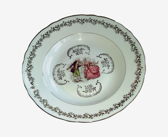 Assiette creuse ø 23,5cm- compagnie nationale de porcelaine haute porcelaine berry cp