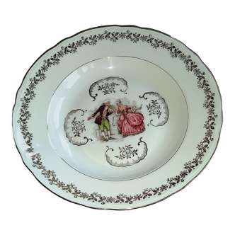 Hollow plate ø 23,5cm- compagnie nationale de porcelaine haute porcelaine berry cp
