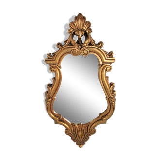Mirror rocaille gilded ice saint-gobain vintage