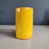 Mustard glazed terracotta mug signed - cup