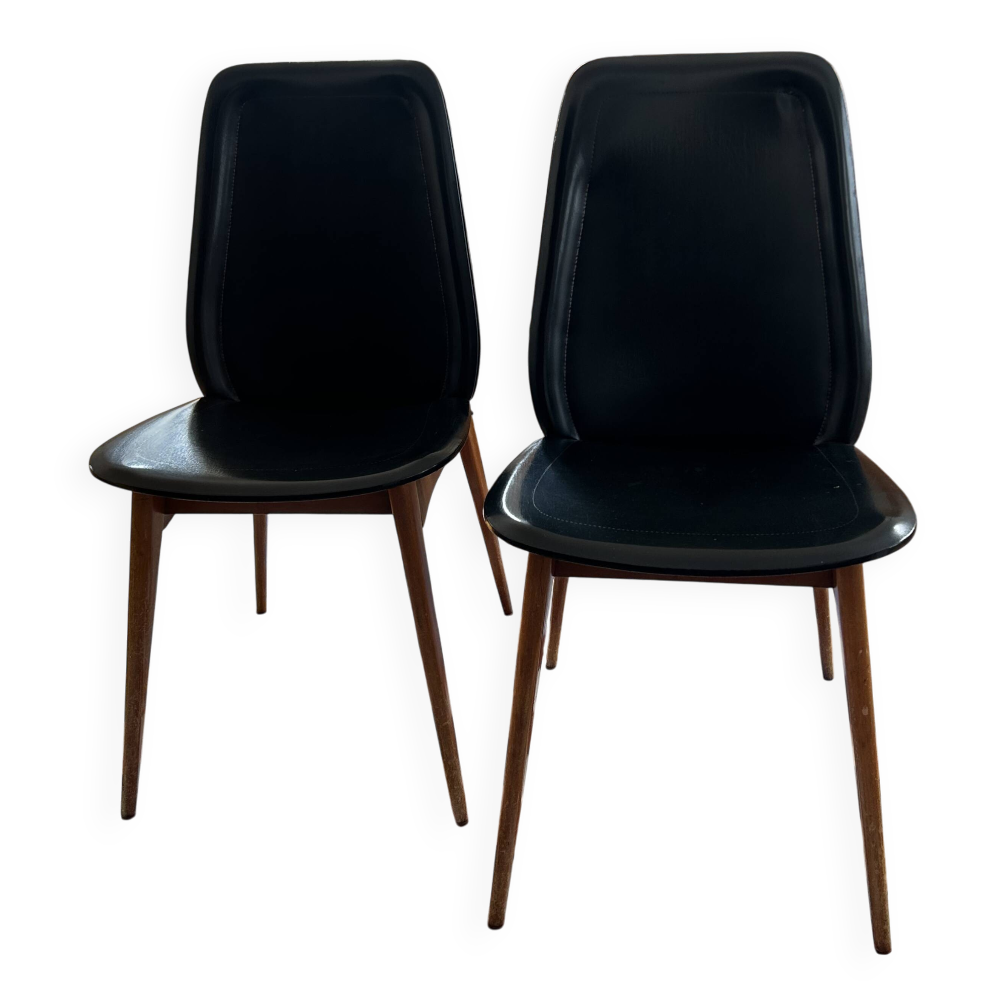 Pair of chairs by Jules Émile Leleu