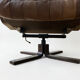 Mid-century leather swivel chair