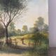 Path under the tall trees, oil on canvas signed