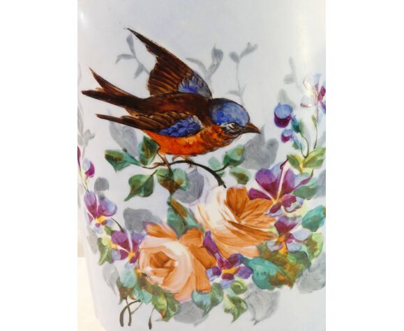Paire de vase aux oiseaux en porcelaine de Limoges william guerin