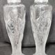Par de jarrones "Art Nouveau" de cristal tallado. España, 1930s.