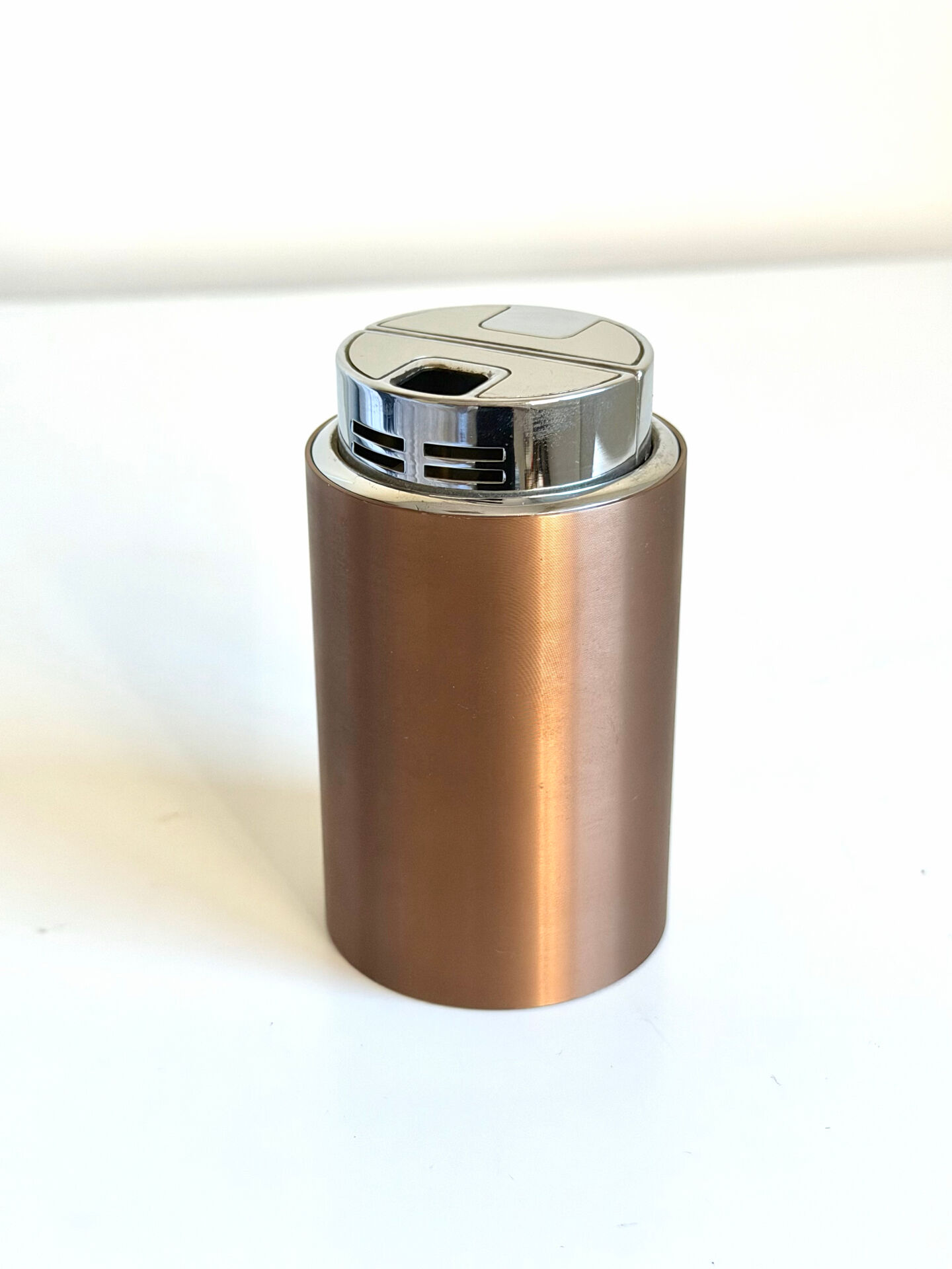 Minimalist Vintage SAROME Japan Table lighter modernist in Copper