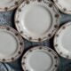 6 assiettes plate en terre de fer modele cadix , clairefontaine leon graves