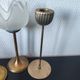 Vintage brass candlestick trio