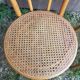 Pair of thonet style bistro chairs light curved wood + cane seat