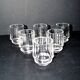 Set of 6 ART DECO glasses cut glass alcohol tumbler Czechoslovakia