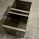 Design bedside table in metal & smoked glass, Roche Bobois 1970.