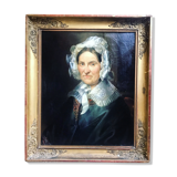 Wore "Lady in the Headdress." Oil on canvas between 1820 and 1860. Unsigned. Old frame.