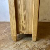 Art Nouveau wardrobe in pine with ceramic tiles, early 20th century.