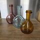 Lot 3 carafes / flacons verre bullé de Biot