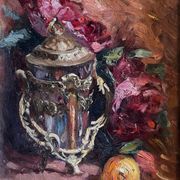 Painting hst/p attr. constant louche (1880-1965) "orientalist still life"
