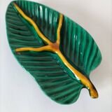 Vallauris ceramic tropical leaf tray, 1950s/1960s