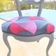 Louis Philippe quality wooden medallion chair with castors on the front