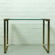 Mid Century Hollywood Regency Coffee Table brass and glass, Italy 1970s