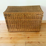 Vintage wicker trunk