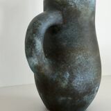 Blue ceramic pitcher Les 2 Potiers (Michelle and Jacques SERRES)
