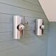 Pair of Space Age wall sconces in brushed aluminium, 1970.