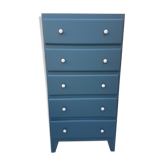 Chiffonier vintage blue oil dark wood