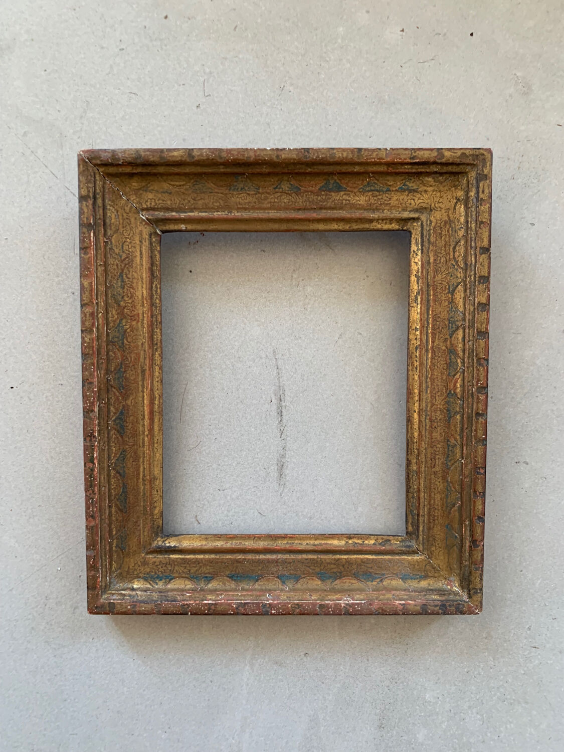 Small old oriental golden frame