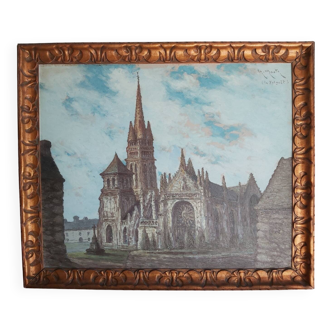 Tableau of a Breton church