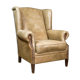 Vintage wingchair Dutch Sheepskin (cuir de mouton)