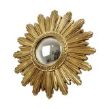 Small Sun Mirror Sunburst Mirror Gold Leaf Convex 24cm