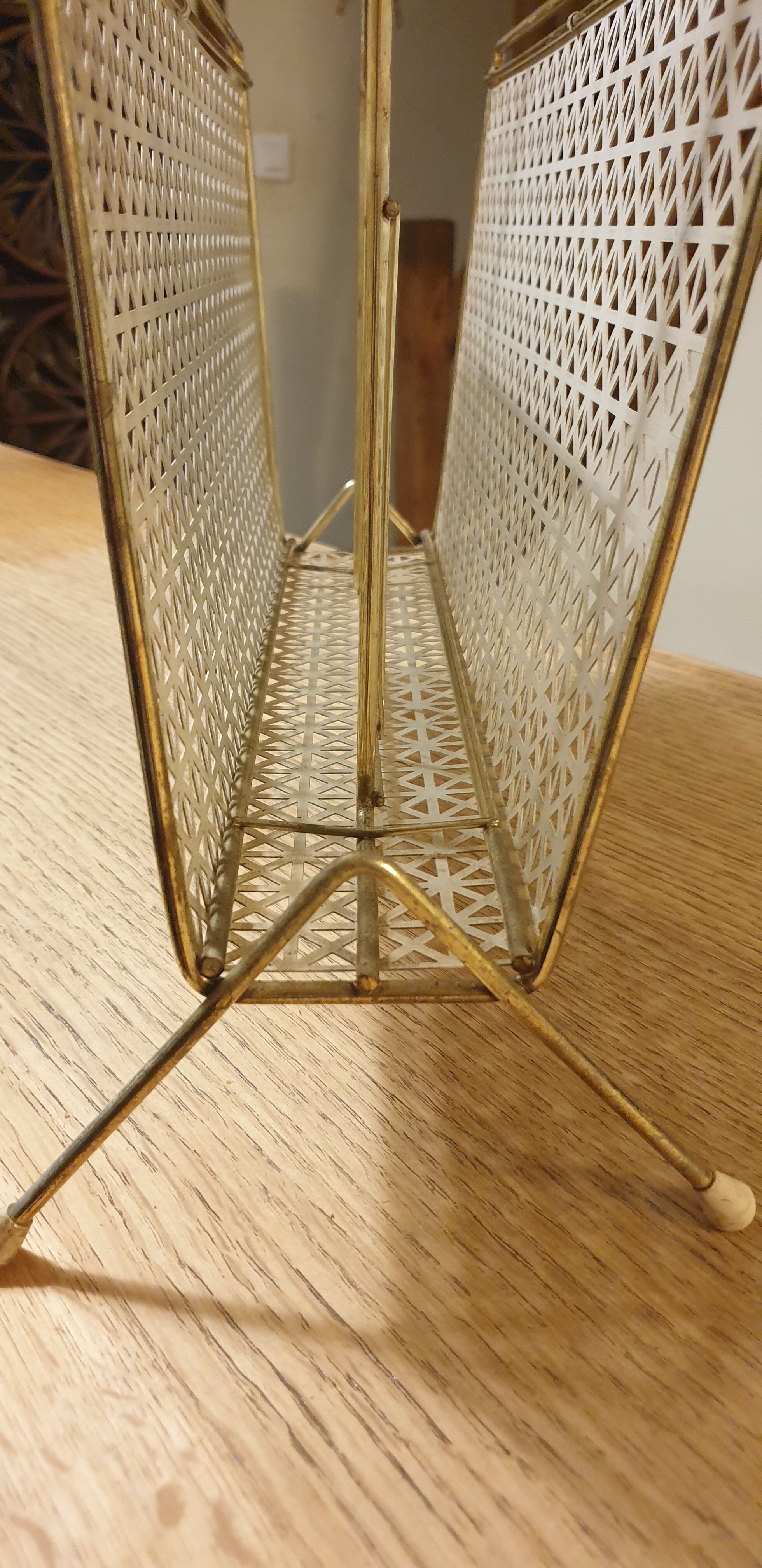 Perforated metal review door