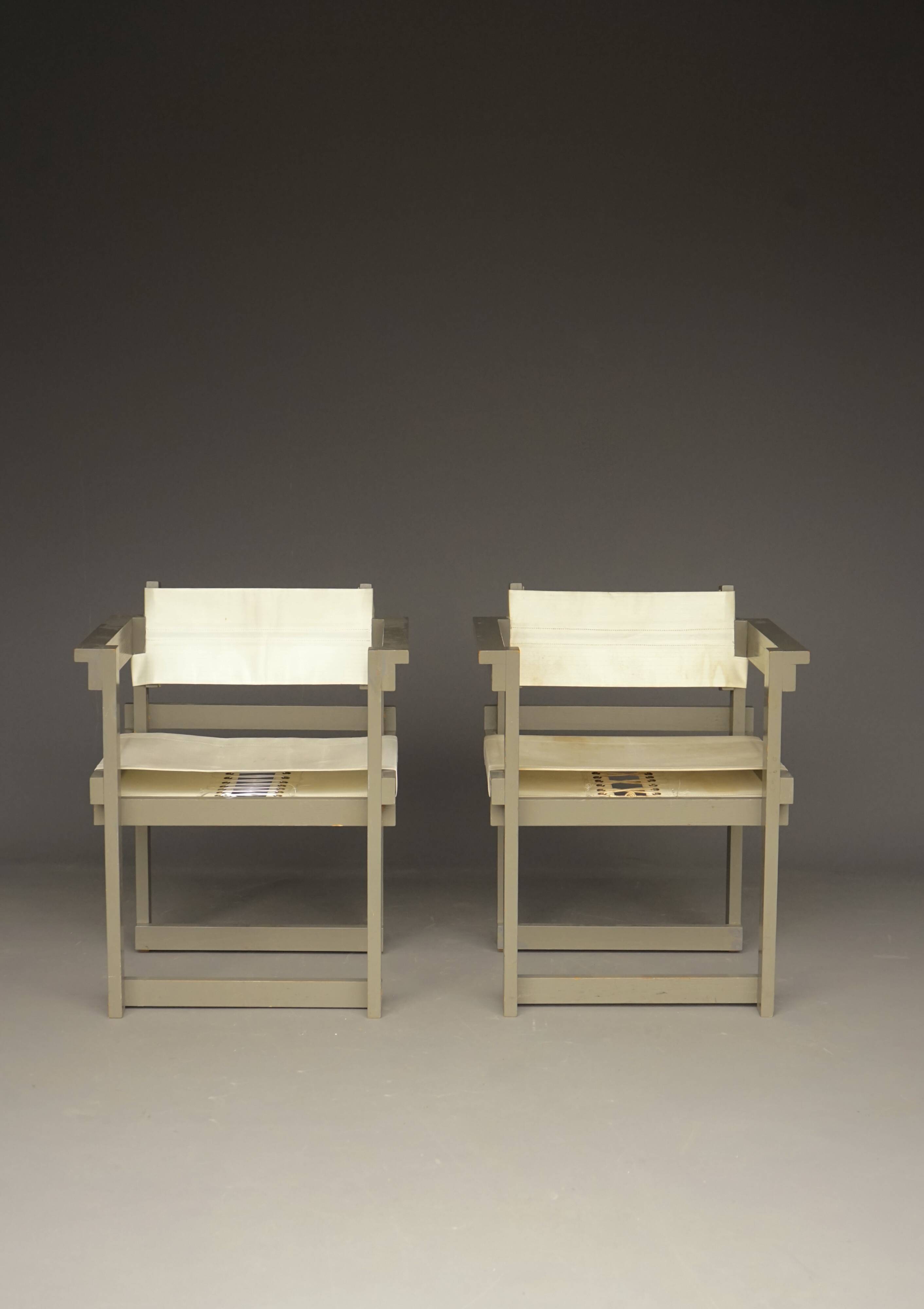 Dutch Modernist Side Chairs, Set of 2