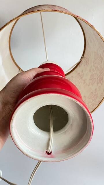 LAMPE Céramique Mûriers ANNEES 70