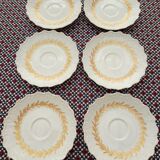 Raynaud set of 6 fine porcelain saucers
