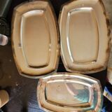 Set of 3 silver serving dishes