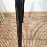 Series of 4 wooden and metal school chairs