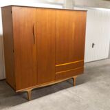 Scandinavian teak cabinet 1960 with mounting plan